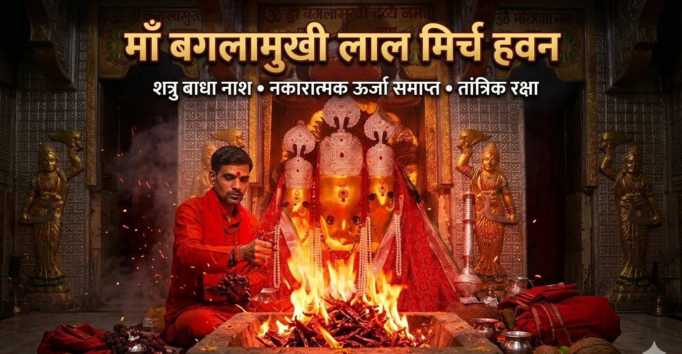 माँ बगलामुखी लाल मिर्च हवन